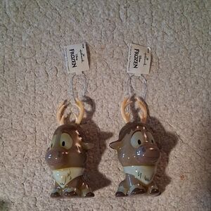 2 New Disney Frozen Sven Brown and Cream Figurines